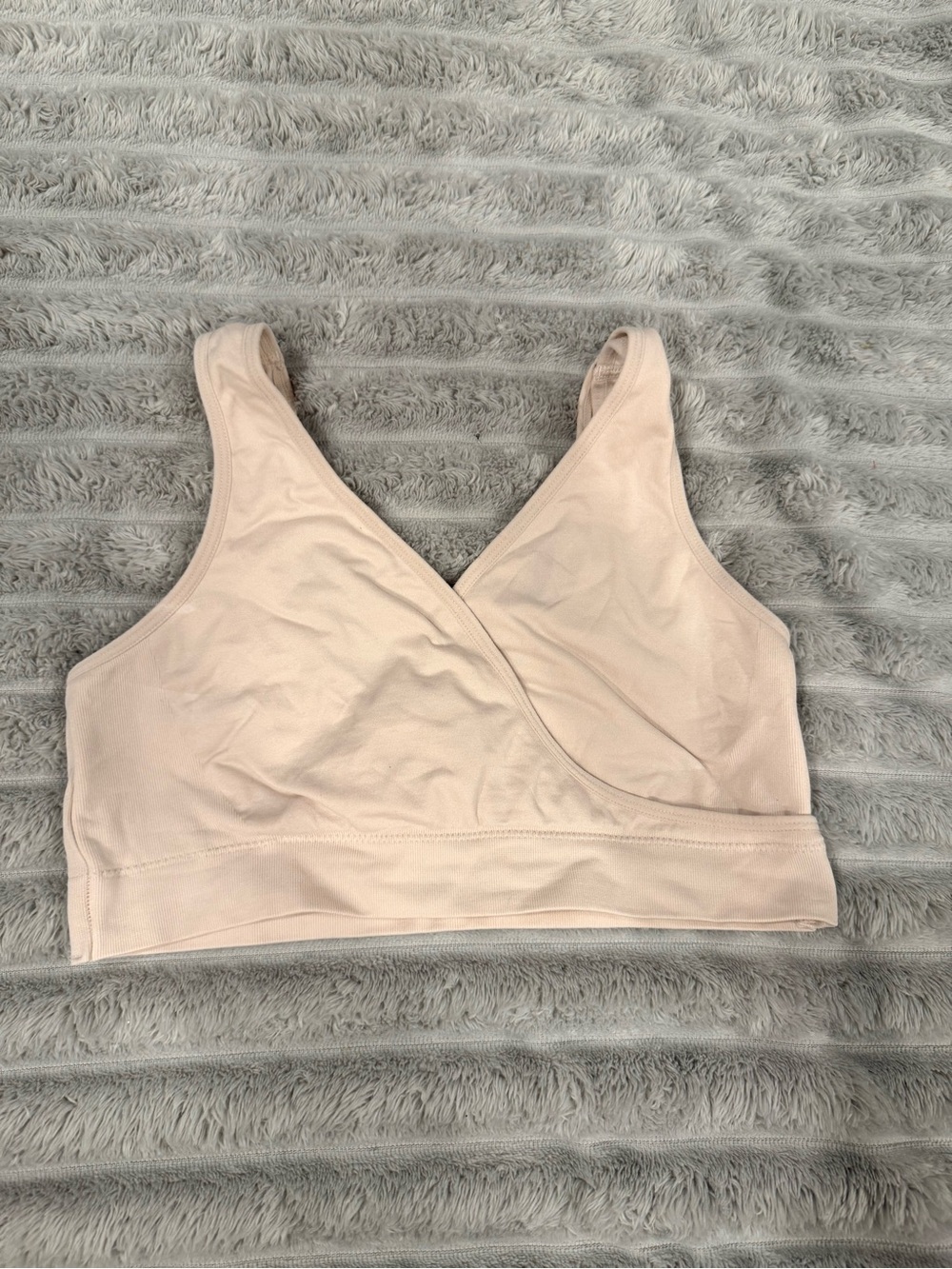 Auden Light Nude Wrap-Front Unlined Nursing Bralette